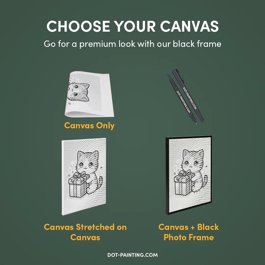 Gatto con pittura a punti regalo