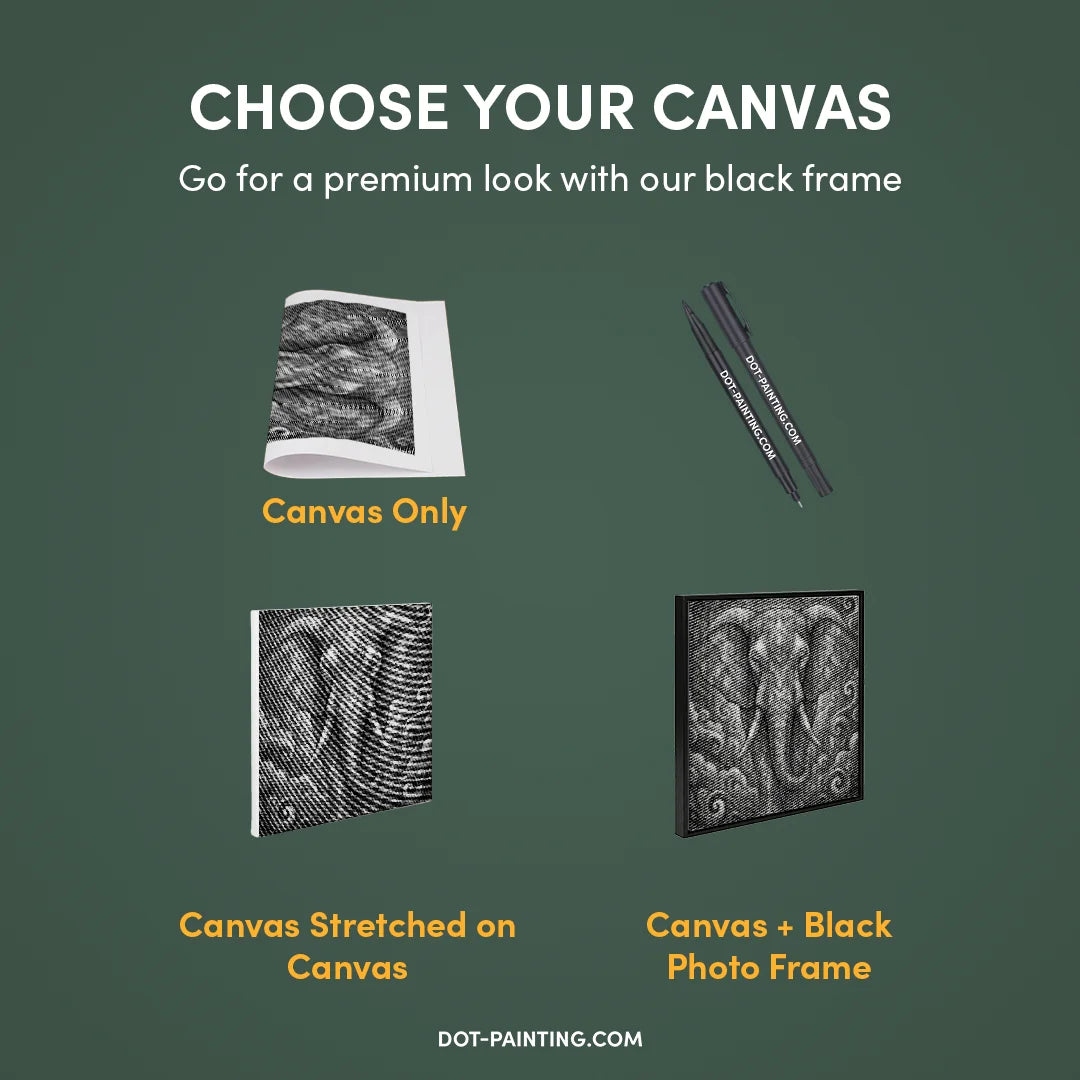 Elefante su una nuvola Dipinto a punti