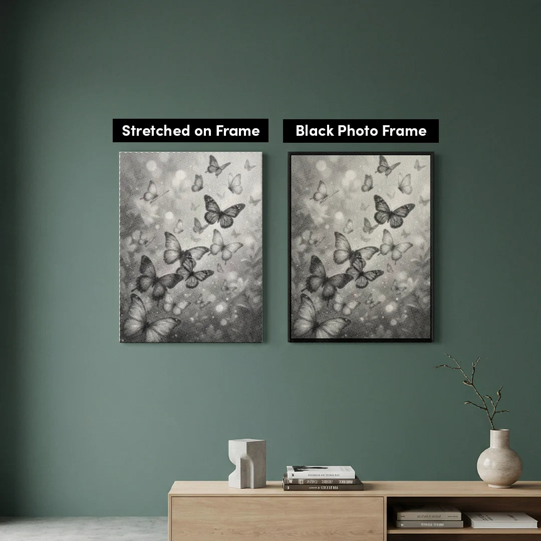 Pittura a punti di farfalle