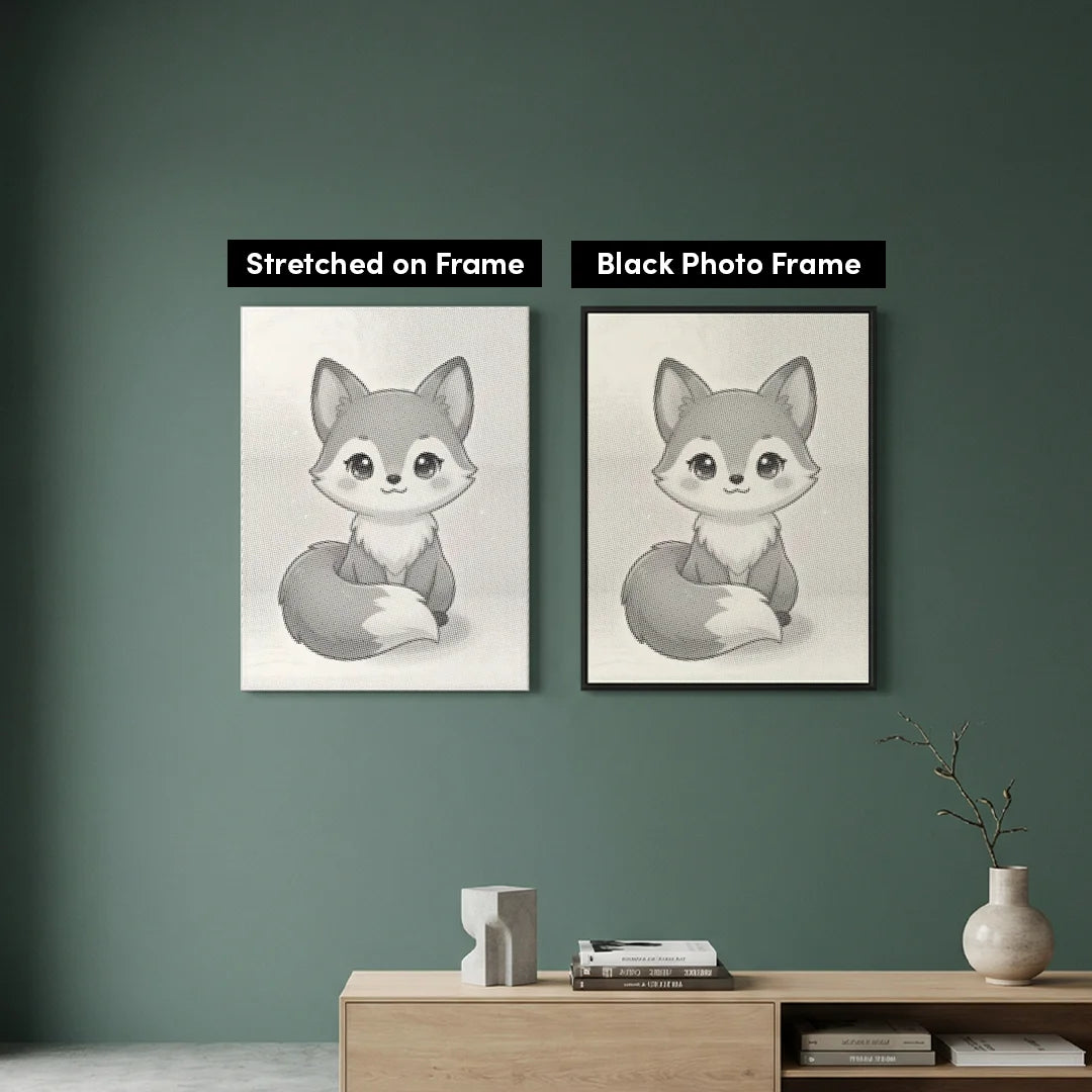 Simpatico dipinto a pois di volpe