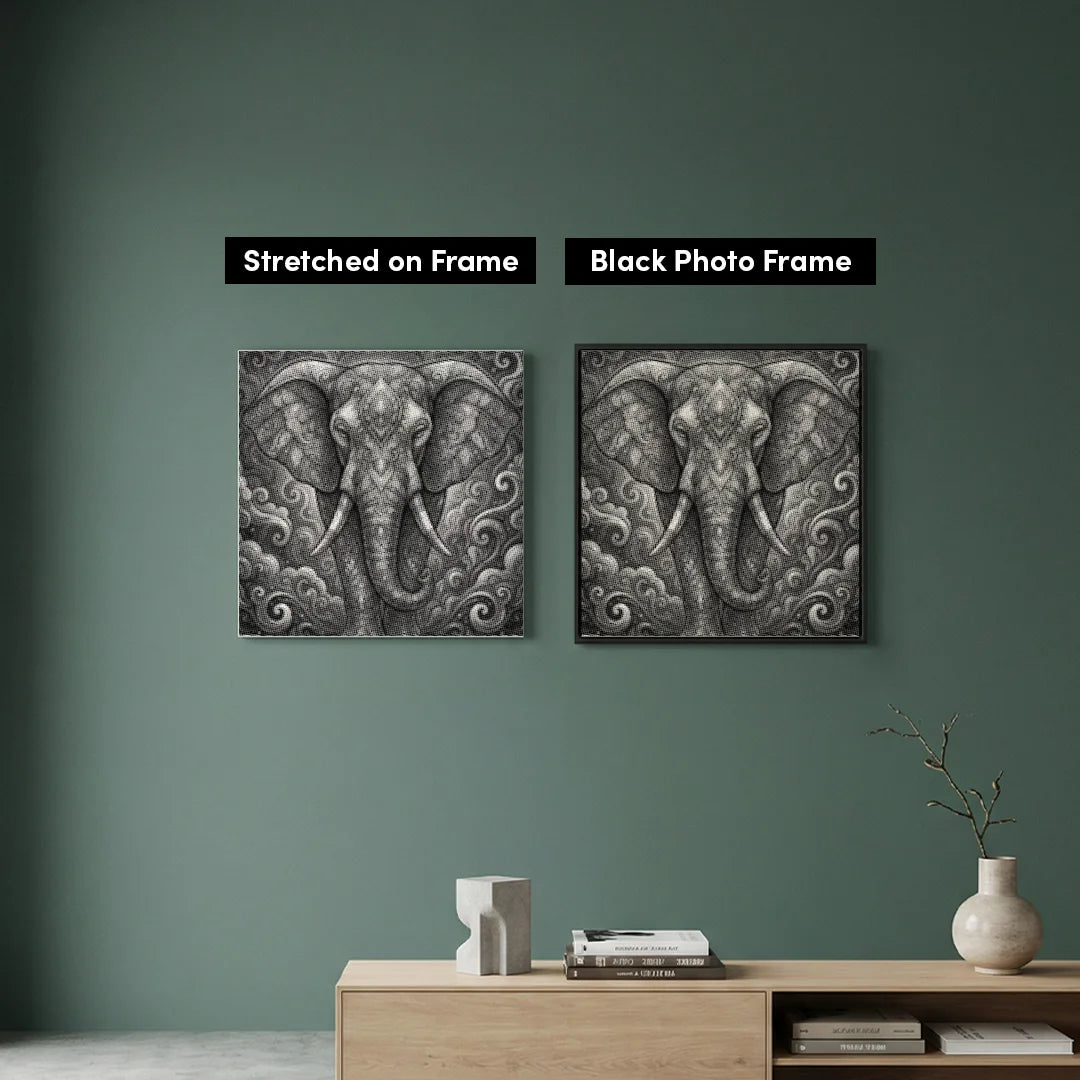 Elefante su una nuvola Dipinto a punti