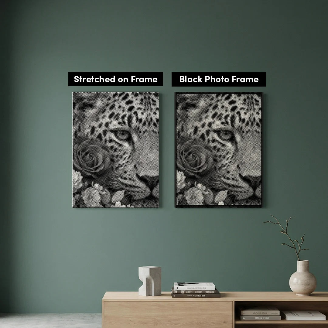 Pittura botanica a punti di pantera