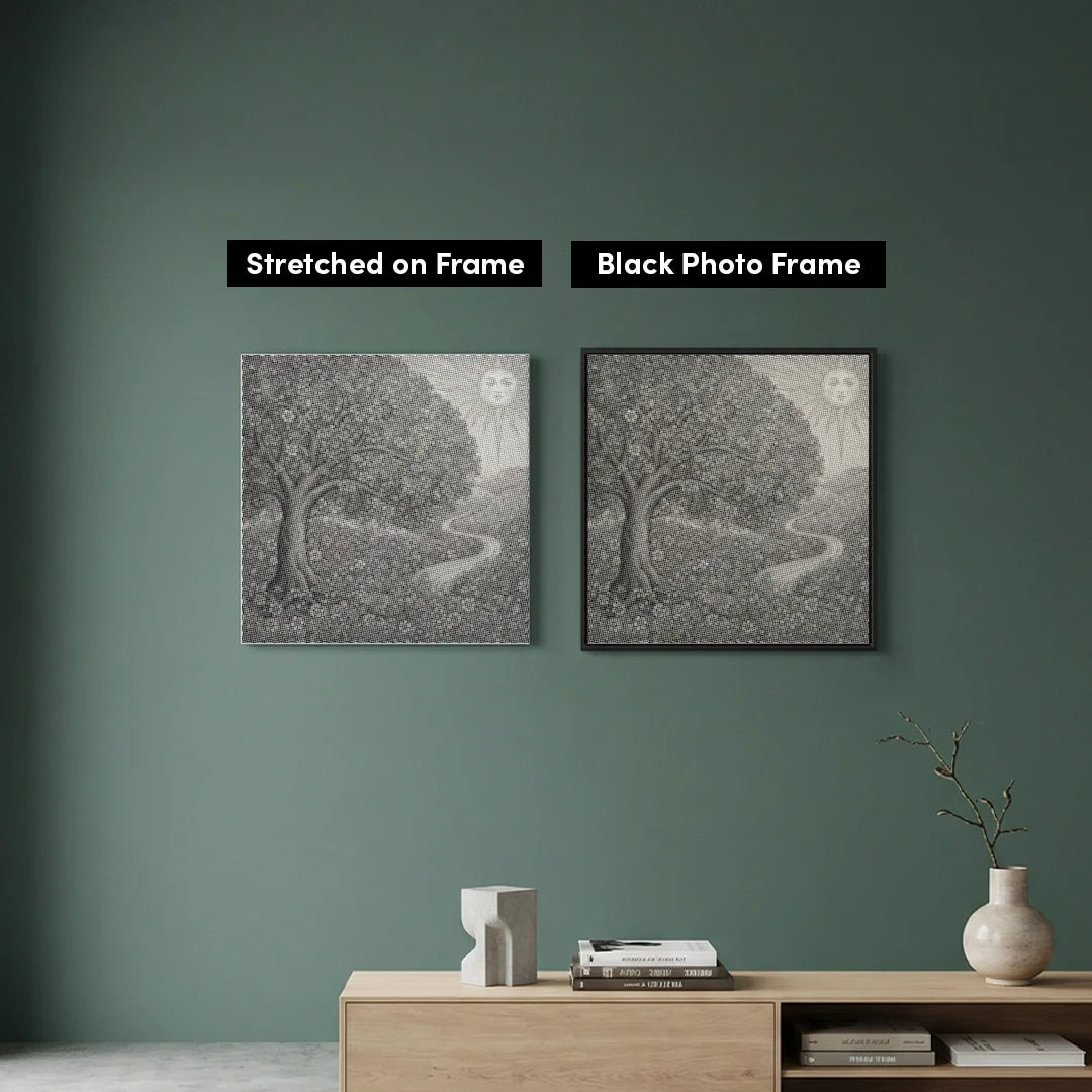 Pittura a punti di una giornata di sole