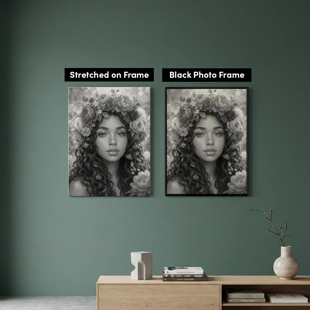 Donne con fiori Dot Painting