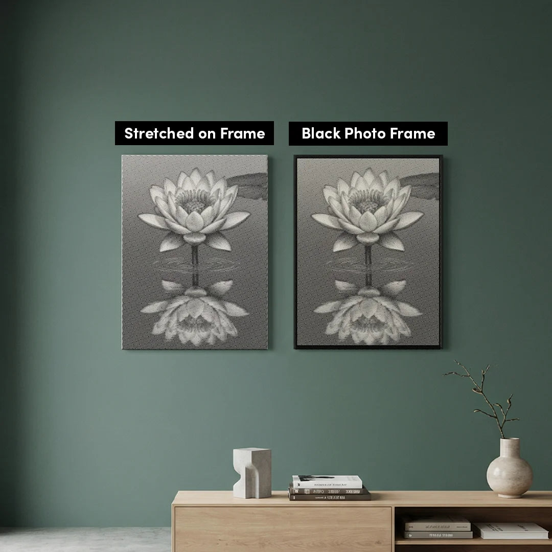 Ninfea sul dipinto a punti d'acqua