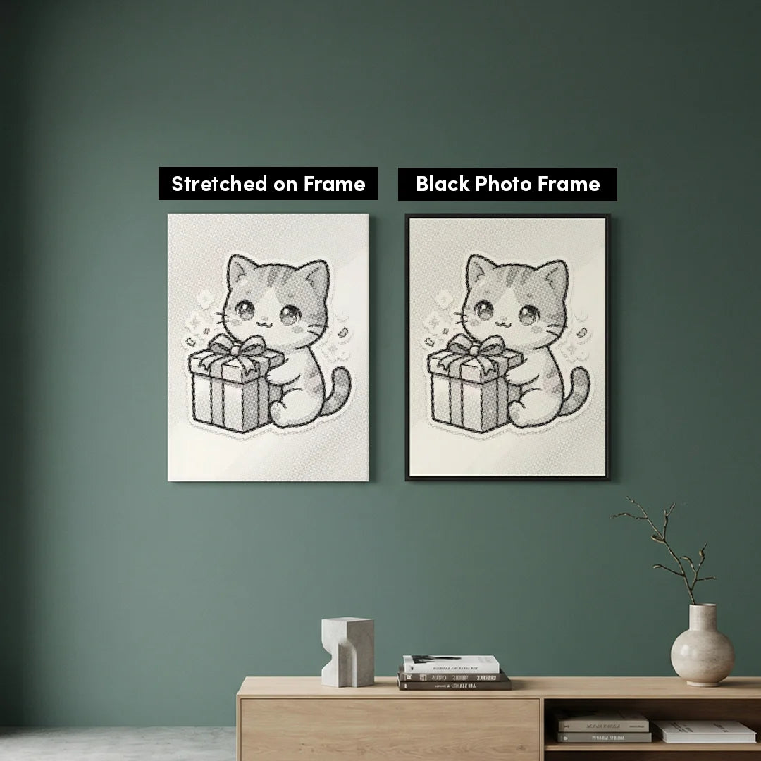 Gatto con pittura a punti regalo