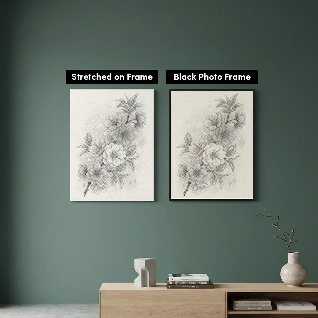 Pittura a punti di fiori di lusso