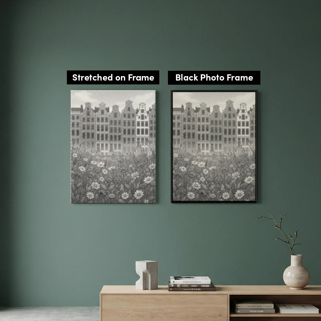 Pittura a punti del mercato dei fiori di Amsterdam