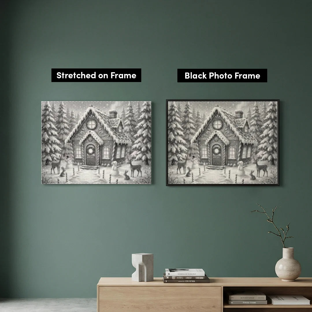 Pittura a punti della casa di caramelle