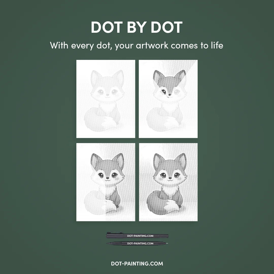 Simpatico dipinto a pois di volpe