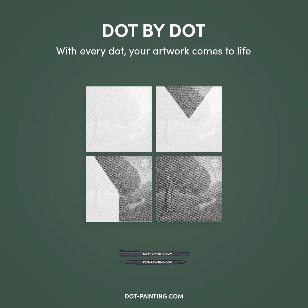 Pittura a pois di gatti tropicali