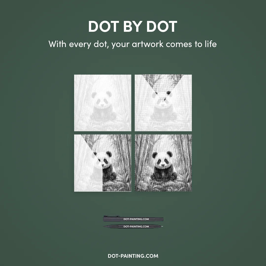 Pittura a punti panda