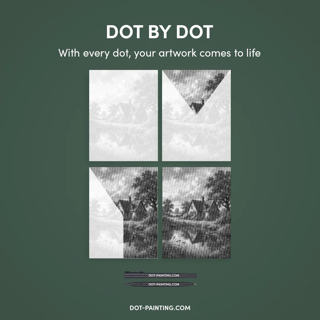 Casa sulla brughiera Dot Painting