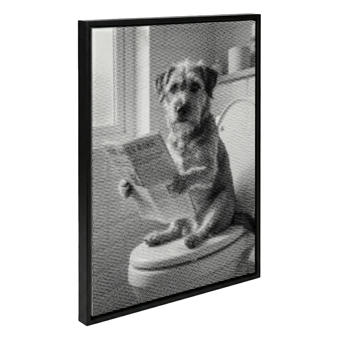 Dog on A Toilet 2 Dot Painting
