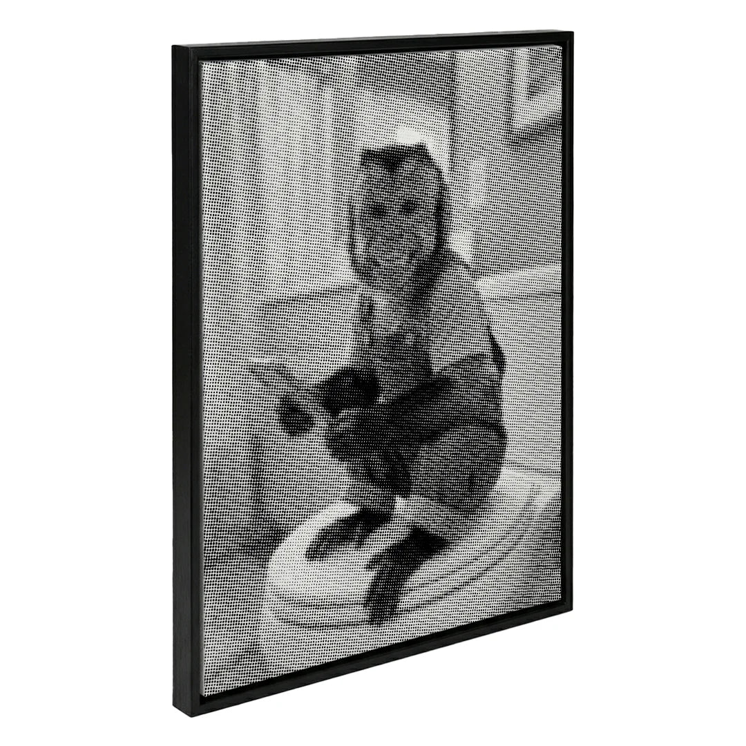 Monkey on A Toilet dot painting