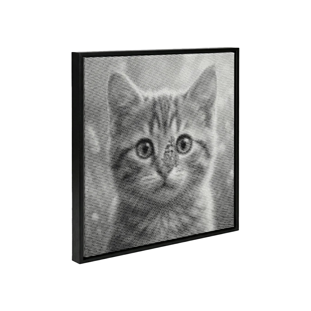 Gatto con pittura a punti di farfalla