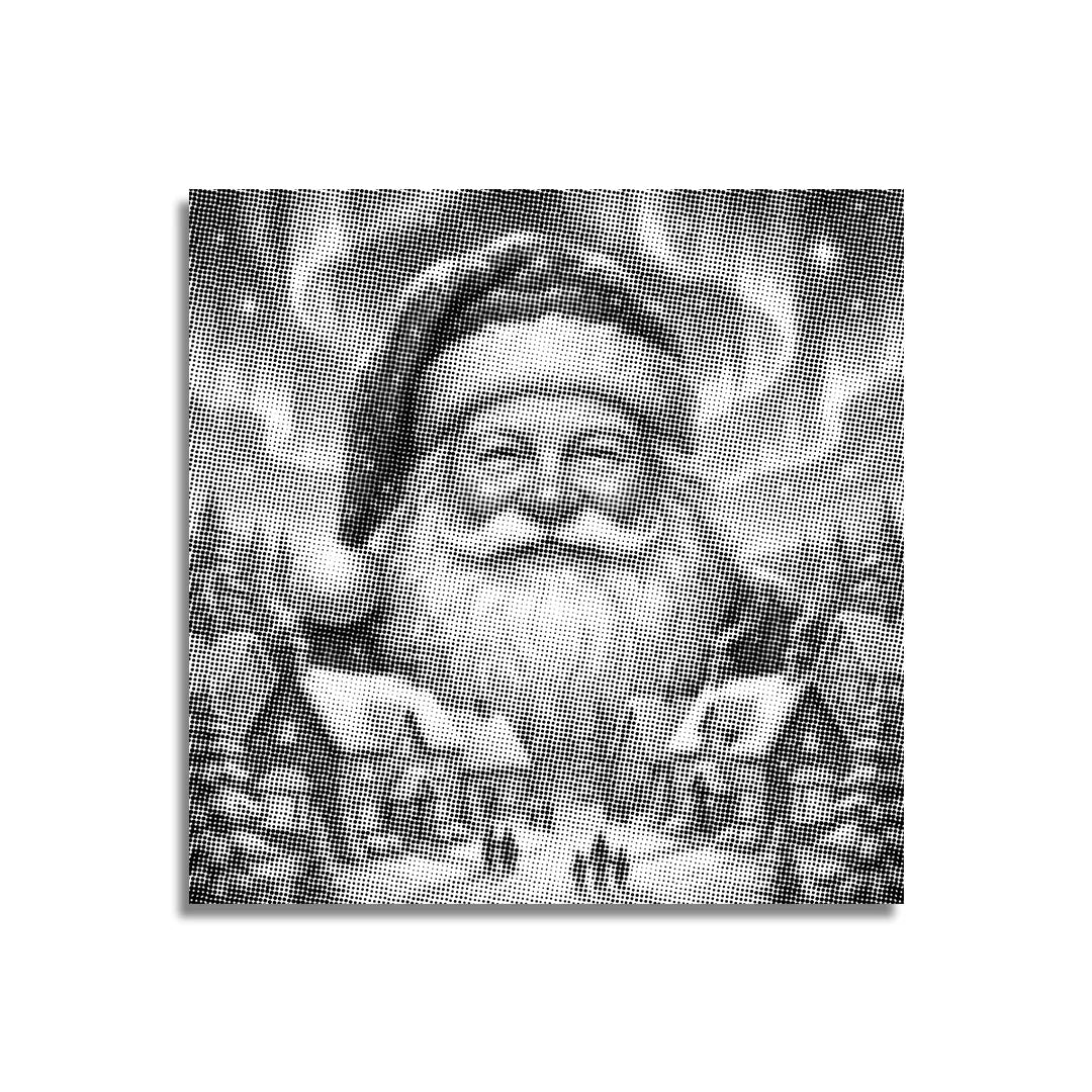 Pittura a punti del villaggio di Natale