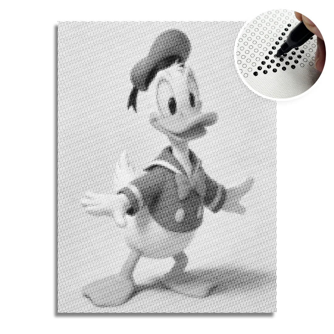 Donald Duck Dot Painting