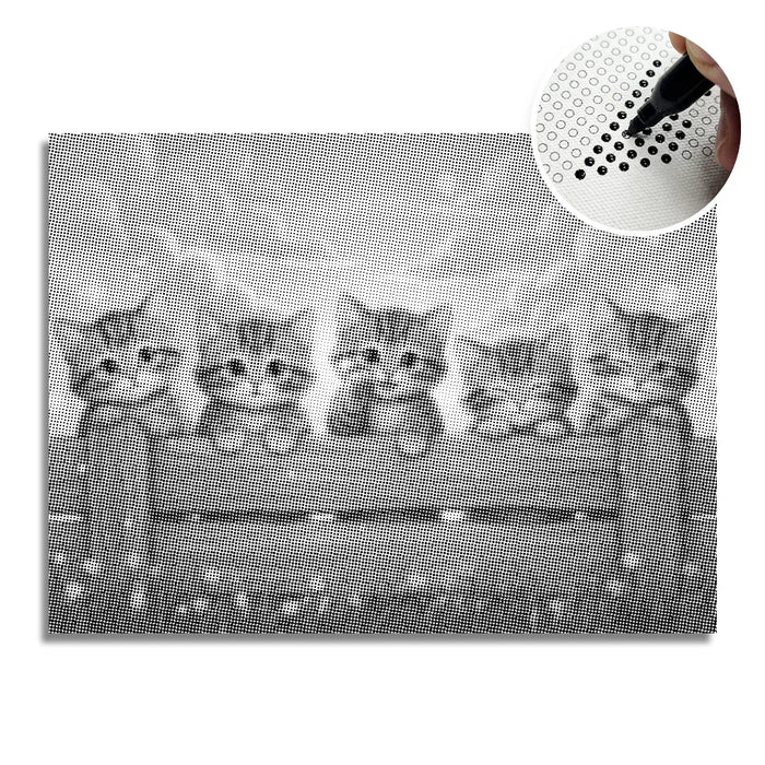 Gattini sul recinto Dot Painting