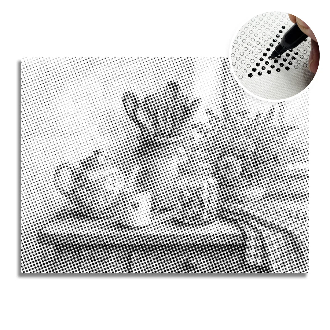 Cucina Still Life Dot Painting