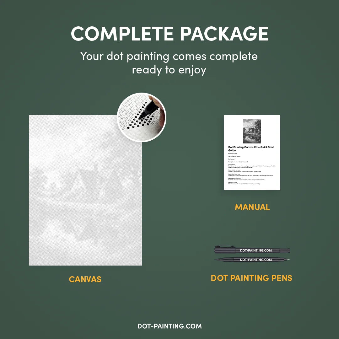 Casa sulla brughiera Dot Painting