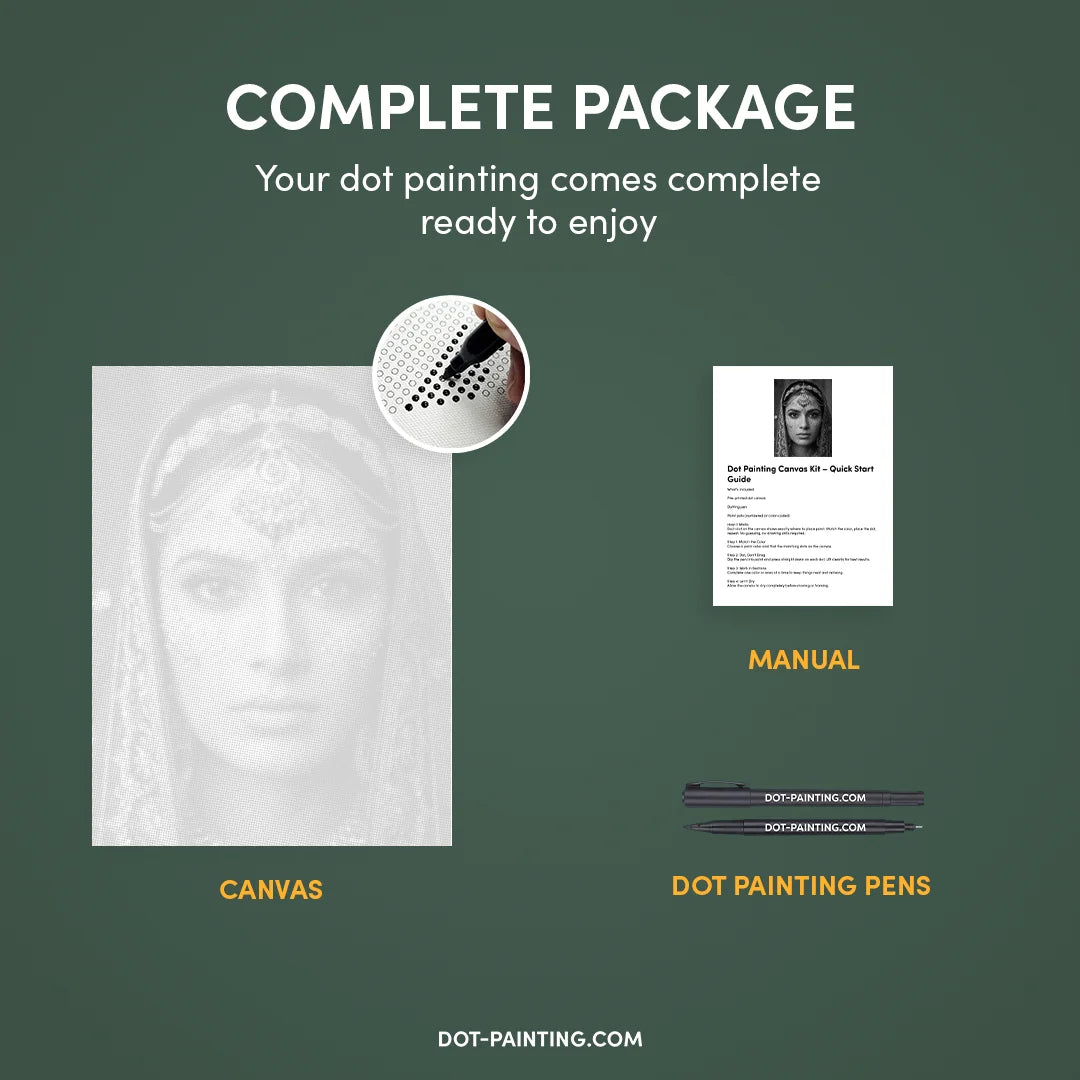 Pittura a punti donna indiana