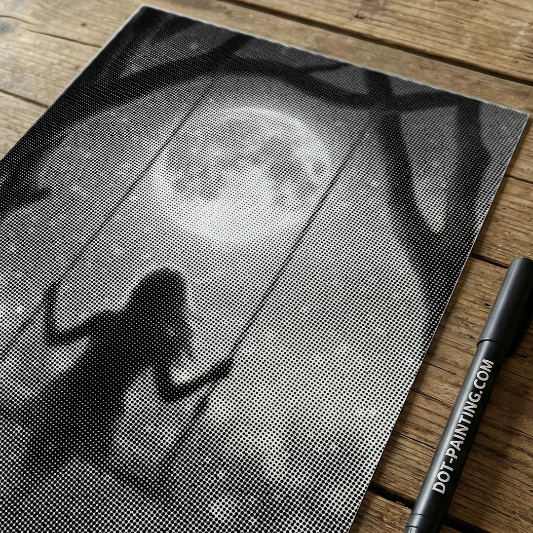Pittura a punti oscillanti al chiaro di luna