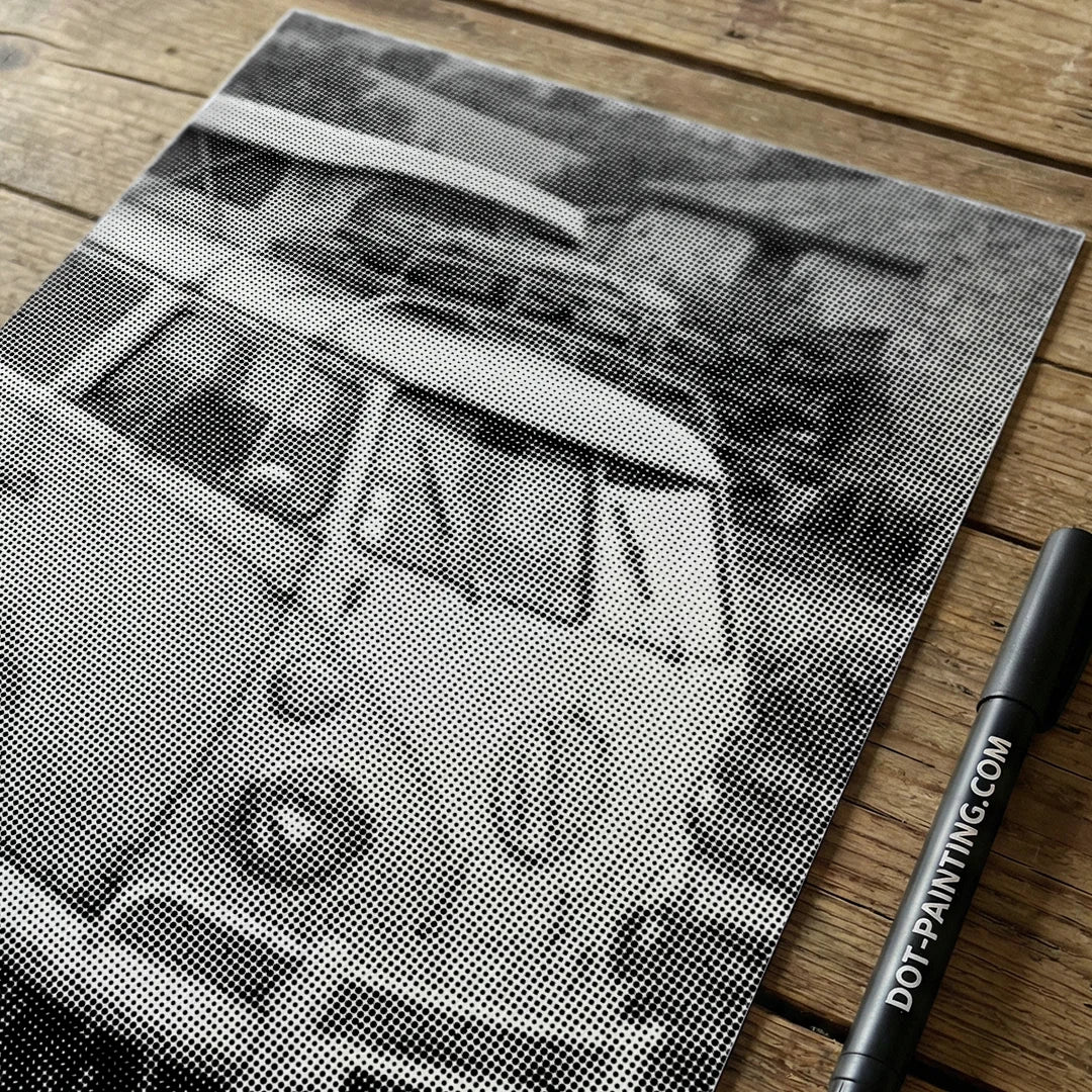 Vecchio VW-bus Dot Painting
