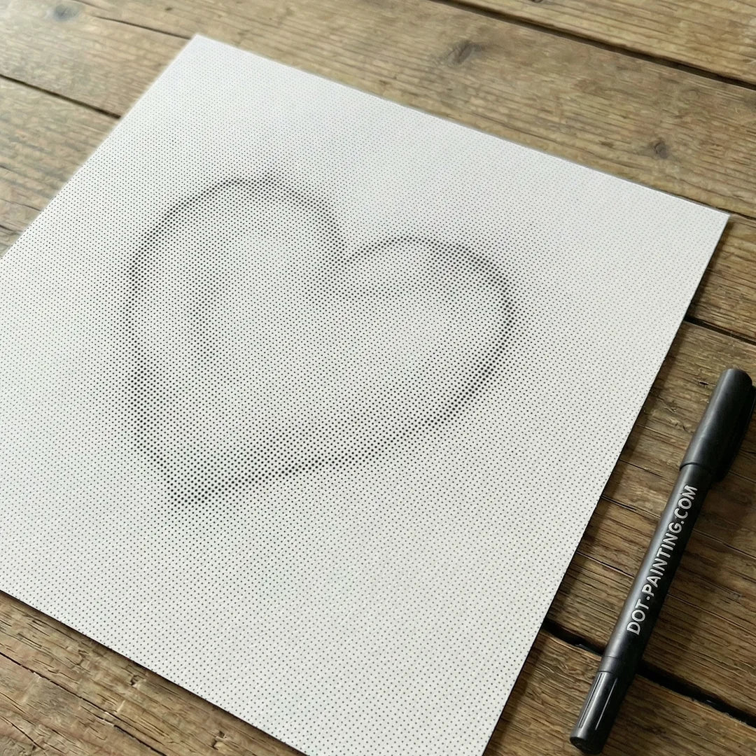 Pittura a punti del cuore dei punti