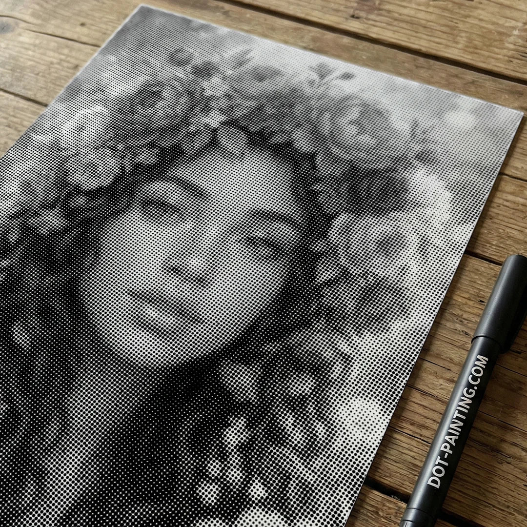 Donne con fiori Dot Painting