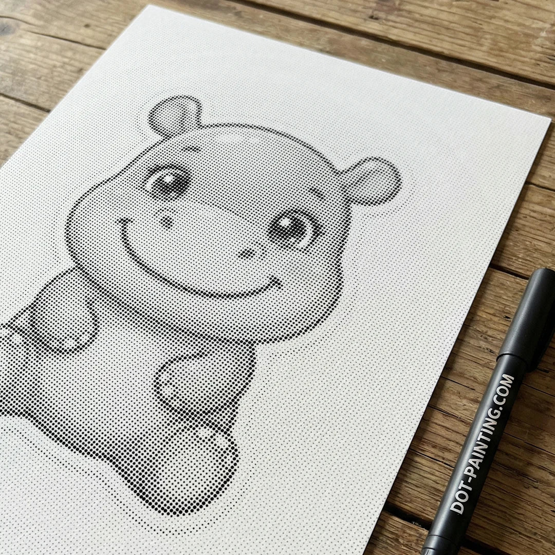 Pittura a punti di ippopotamo