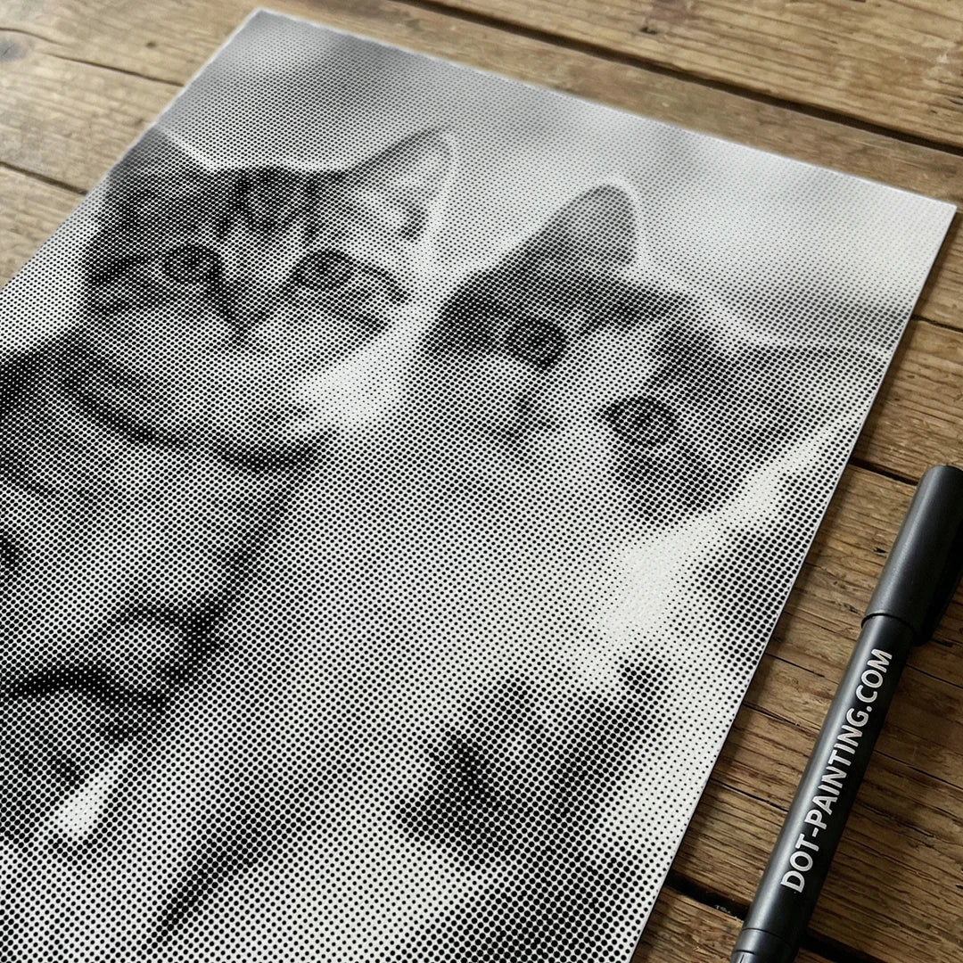 Pittura a punti di gattini