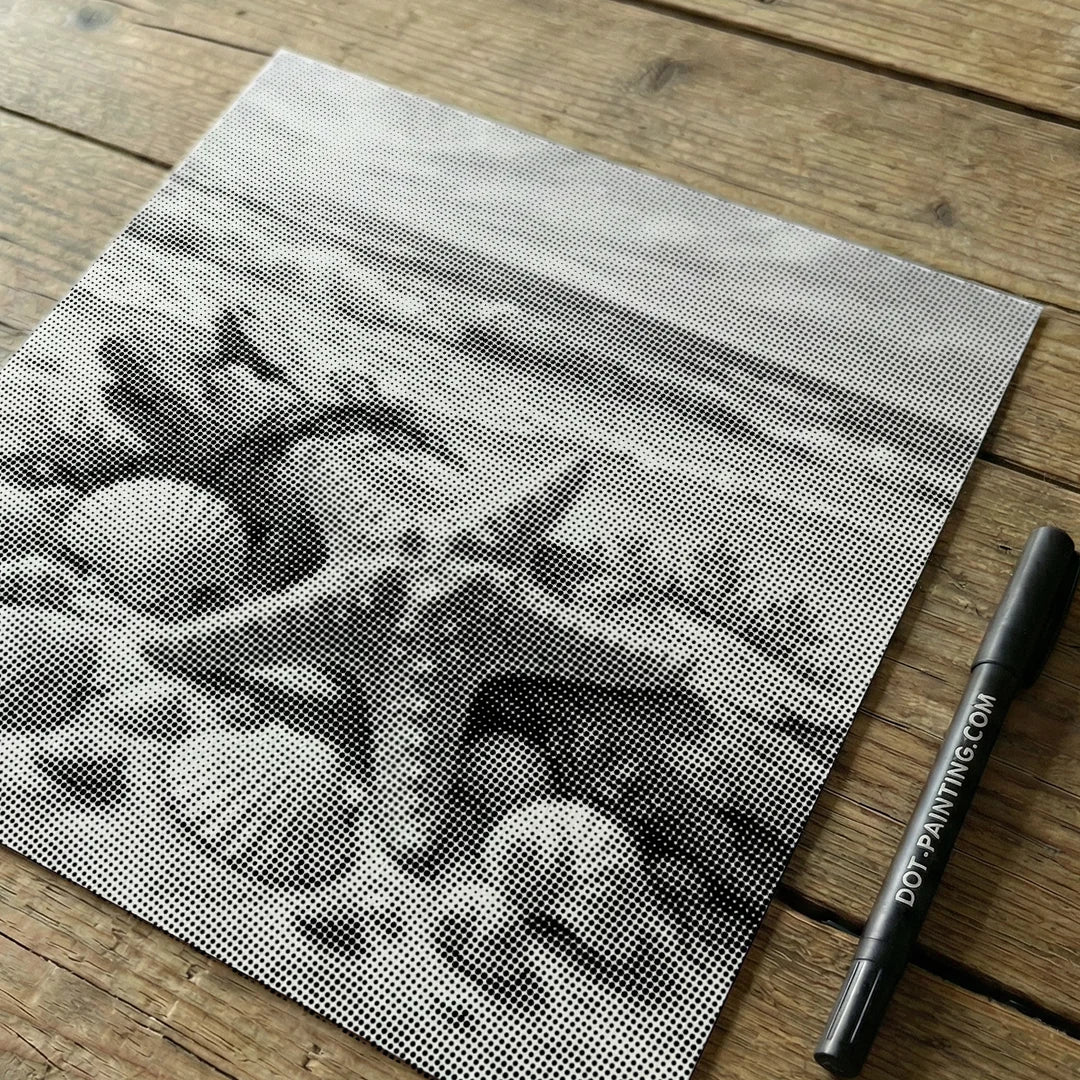 Conchiglie sulla spiaggia Dot Painting