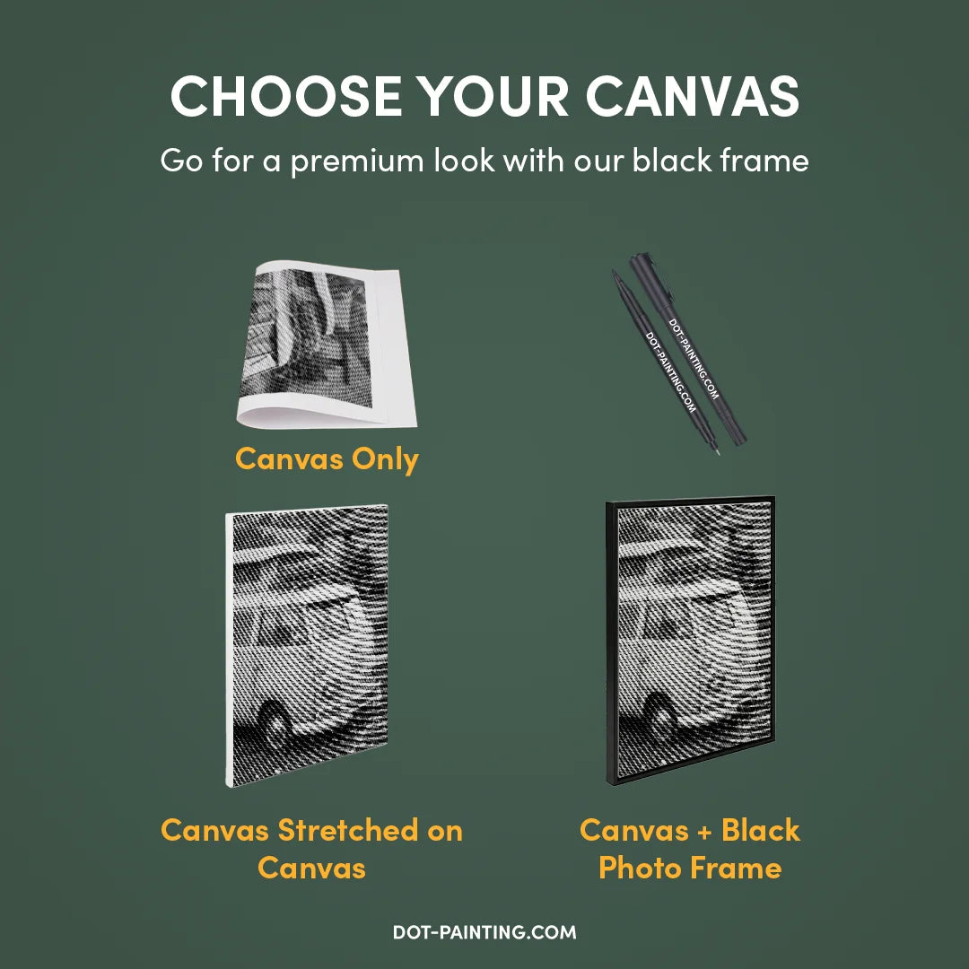 Vecchio VW-bus Dot Painting