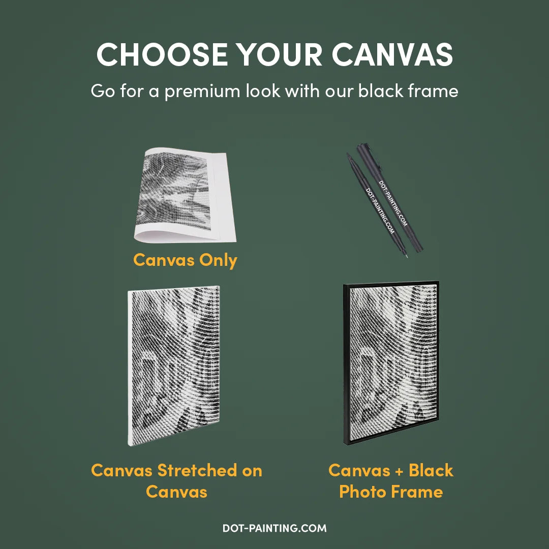 Pittura a punti del villaggio affascinante