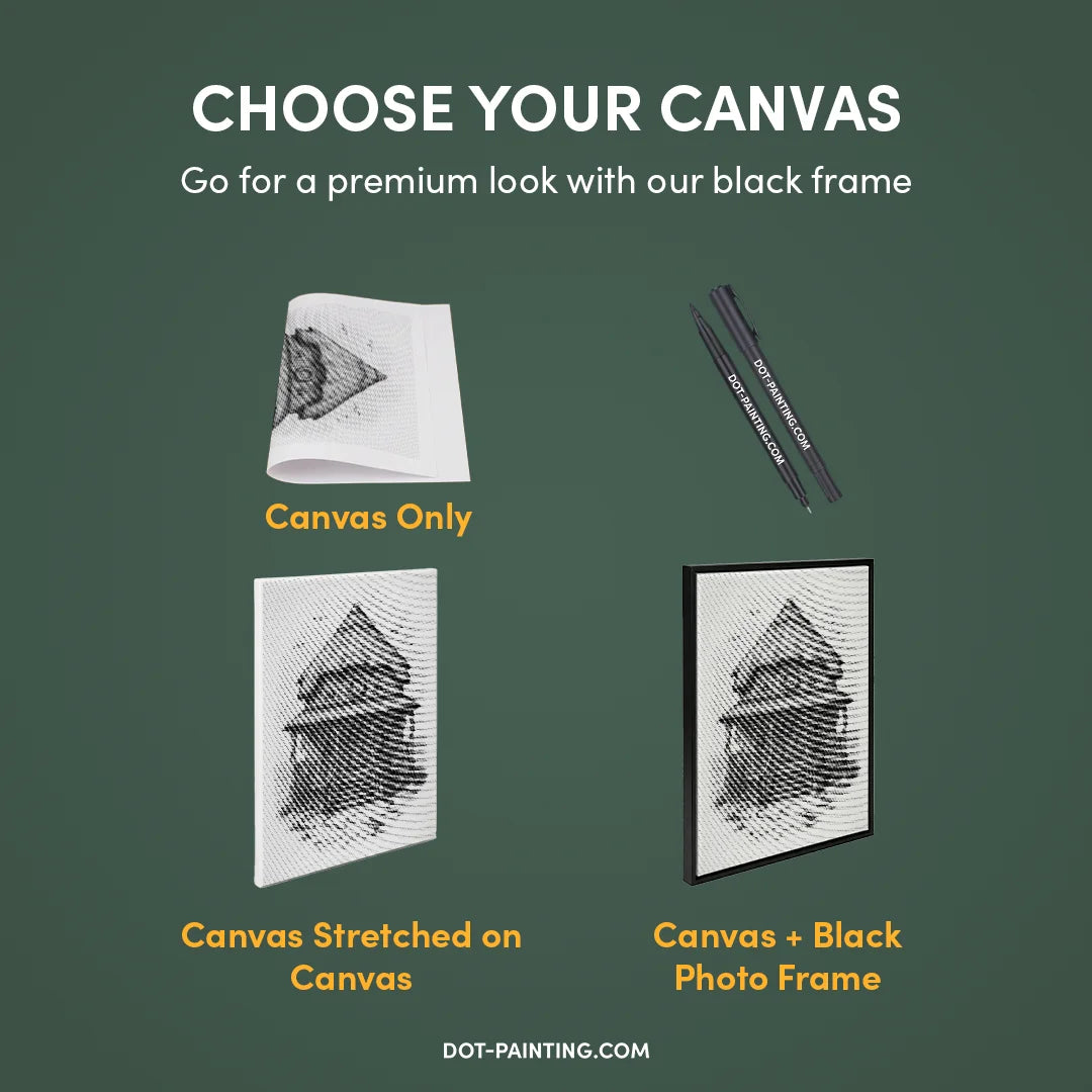 Pittura a punti del cottage sulla spiaggia