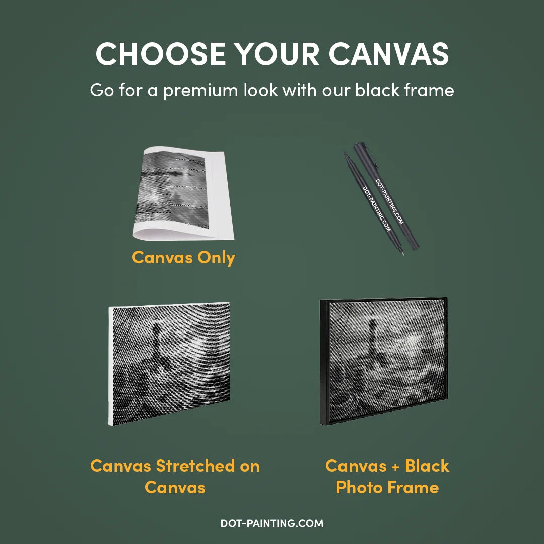 Nave al Faro Dot Painting