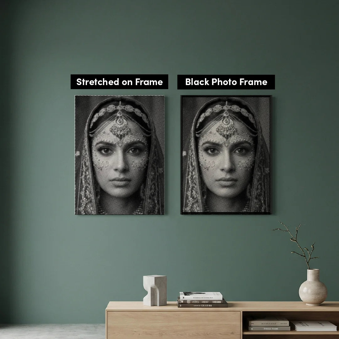 Pittura a punti donna indiana