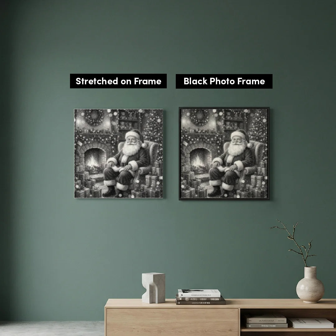 Babbo Natale con regali Dot Painting