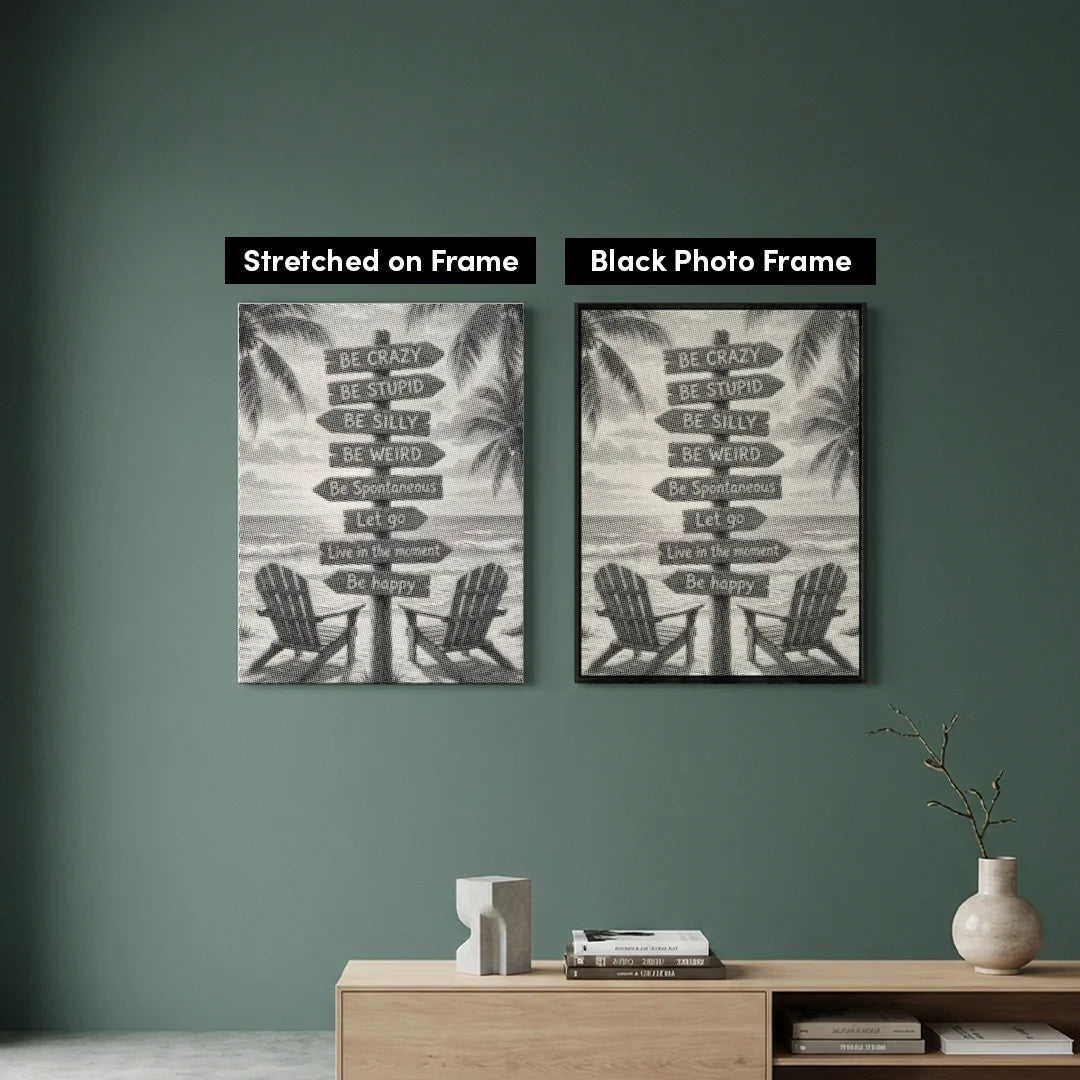 Pittura a punti con segni sulla spiaggia