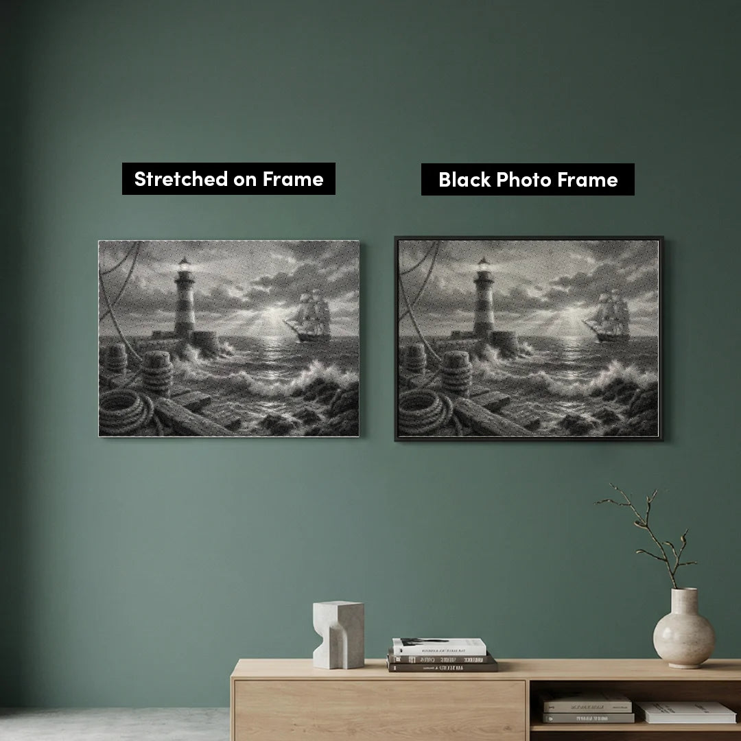 Nave al Faro Dot Painting