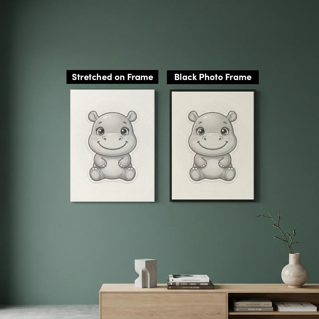 Pittura a punti di ippopotamo