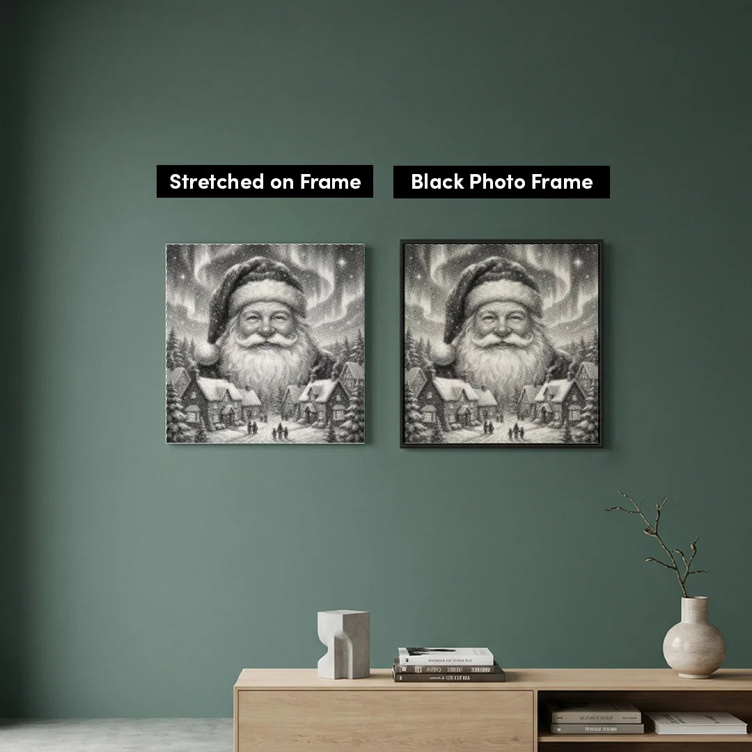 Pittura a punti del villaggio di Natale