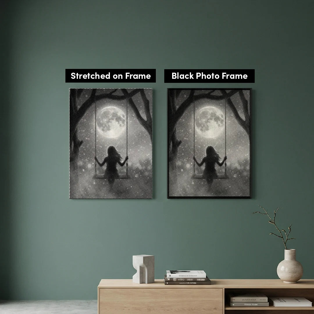 Pittura a punti oscillanti al chiaro di luna
