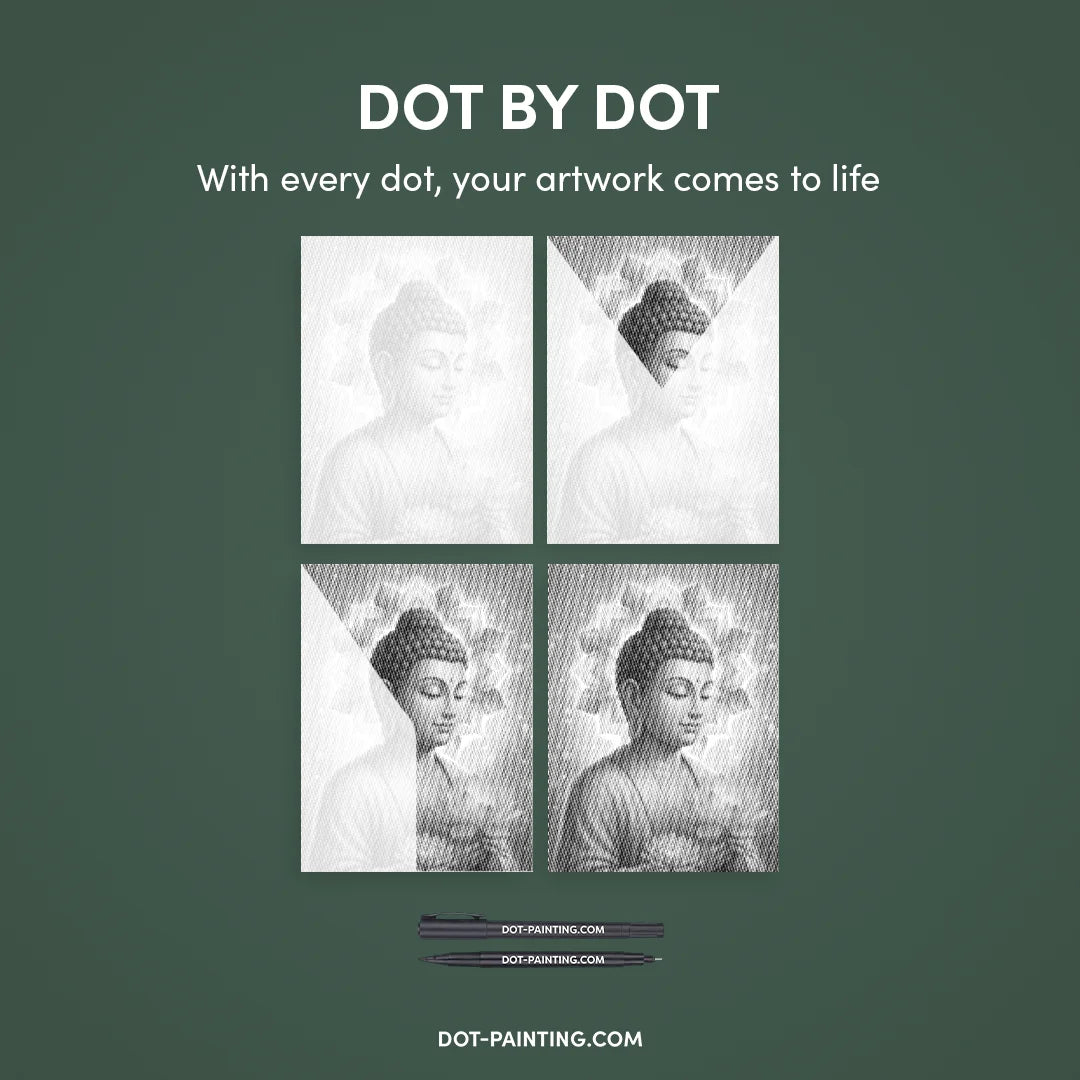 Pittura a punti di Budda