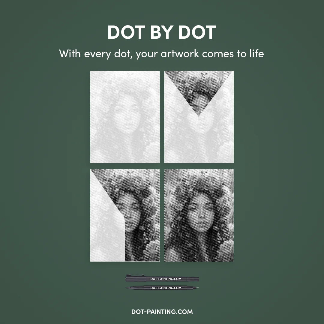 Donne con fiori Dot Painting