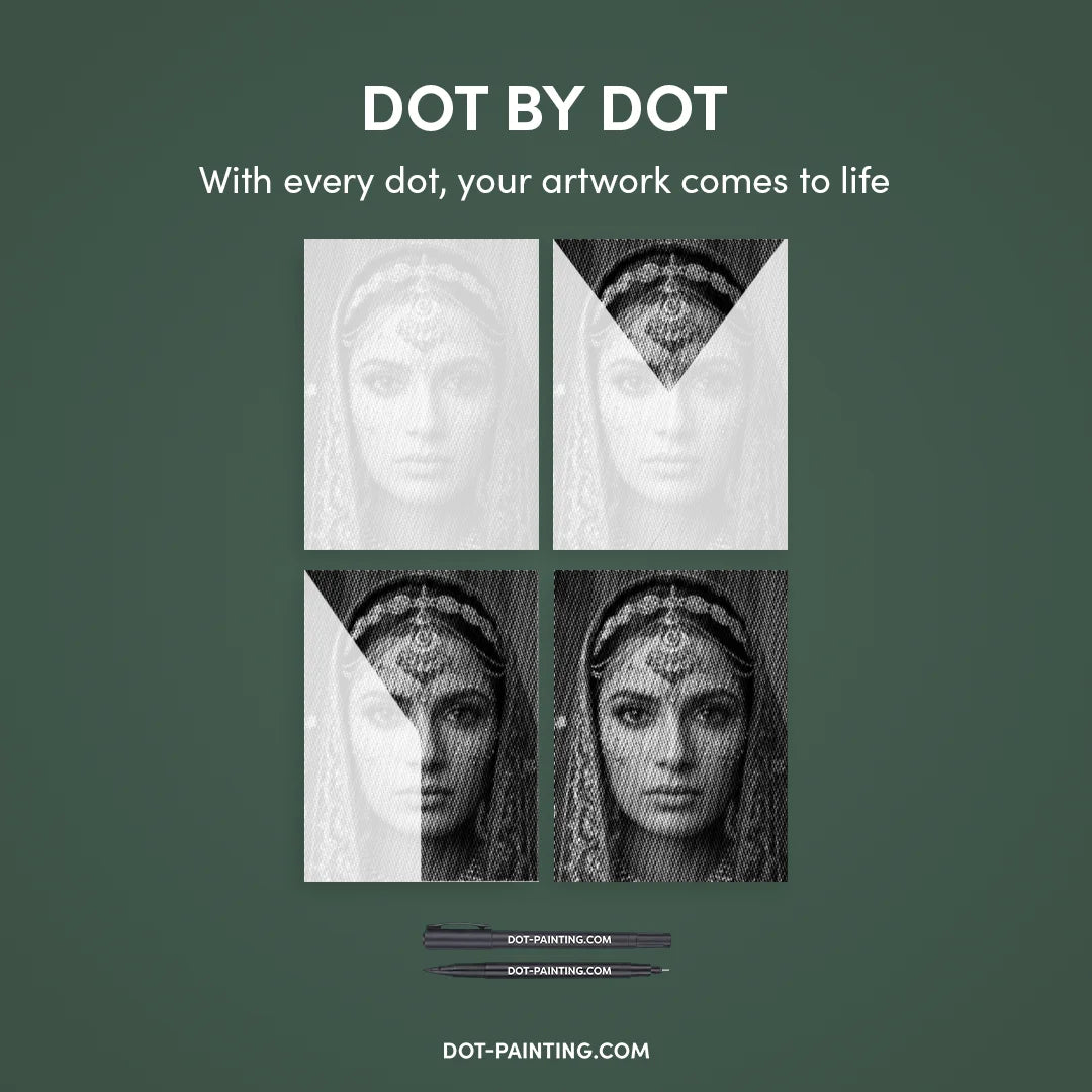 Pittura a punti donna indiana