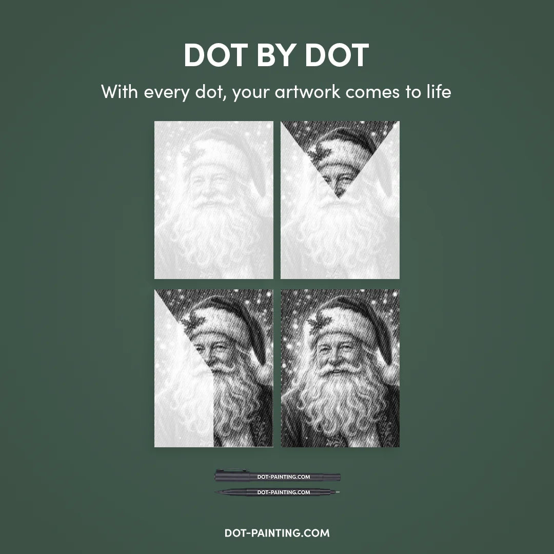 Pittura di Babbo Natale a 4 punti