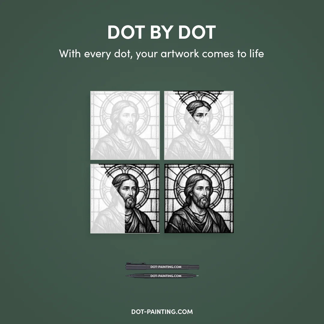 Pittura a punti di Gesù