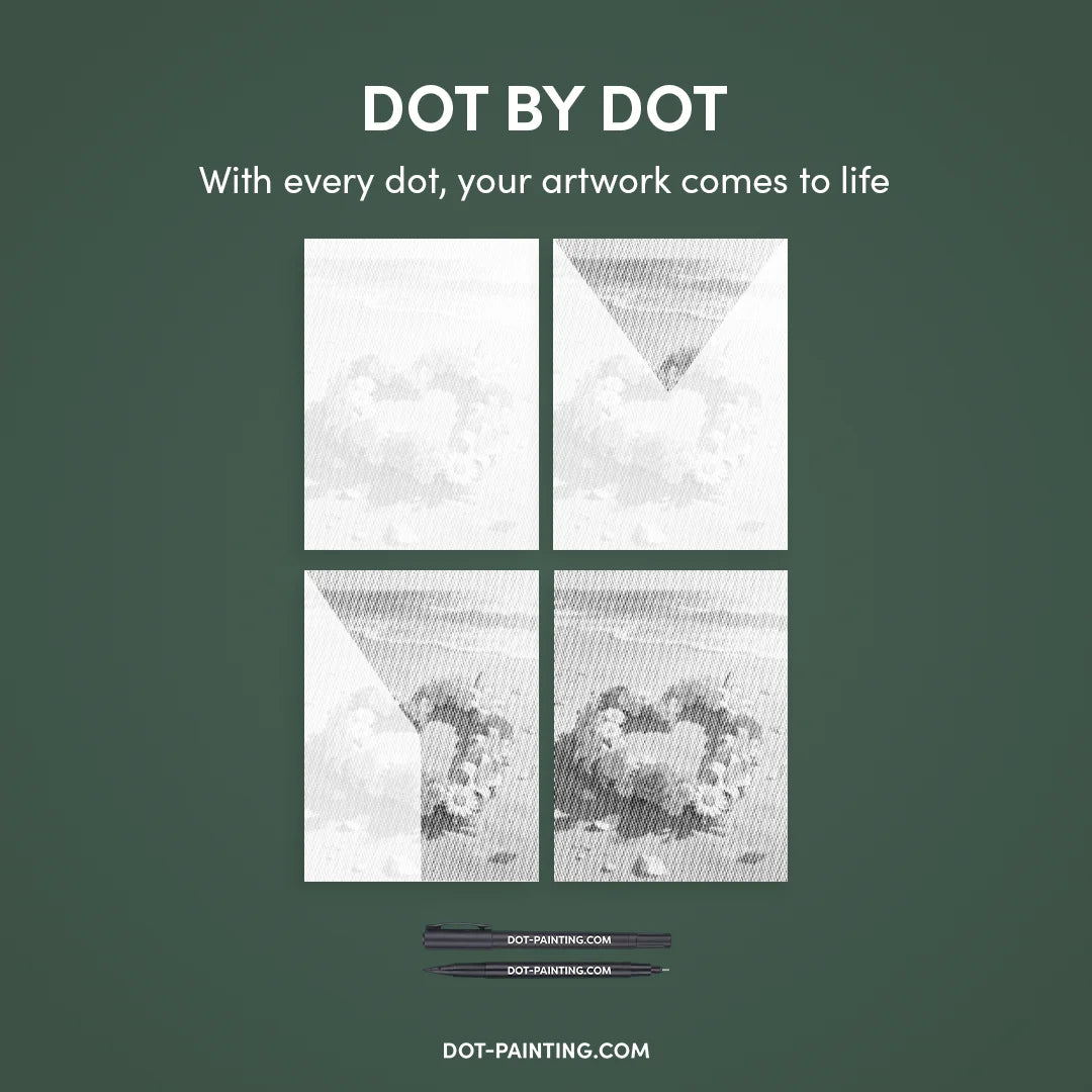 Flowers on The Shore Dot Painting